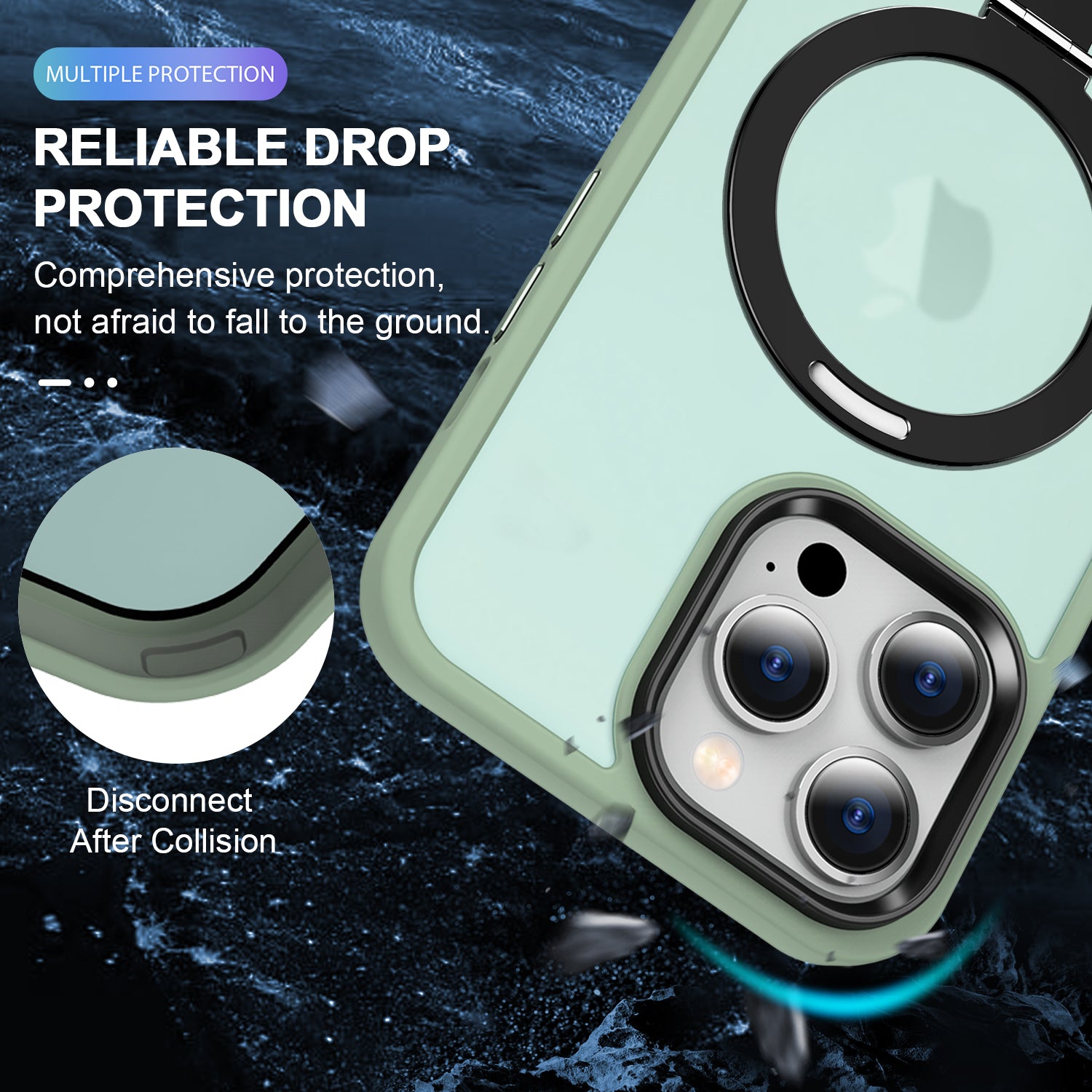 Pro iPhone 13 Pro Max 6,7palcový magnetický neviditelný stojánek na telefon Pouzdro na PC TPU ochranný kryt proti pádu kompatibilní s MagSafe Pro iPhone 13 Pro Max 6,7palcový magnetický neviditelný stojánek na telefon Pouzdro na PC TPU ochranný kryt proti pádu kompatibilní s MagSafe